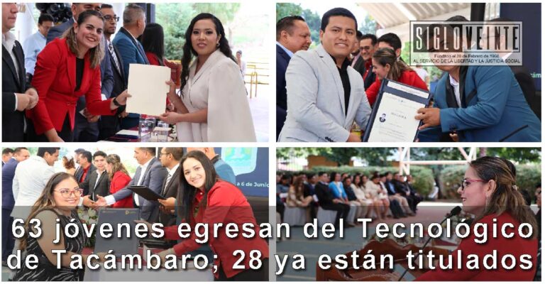 63 jóvenes egresan del Tecnológico de Tacámbaro; 28 ya están titulados