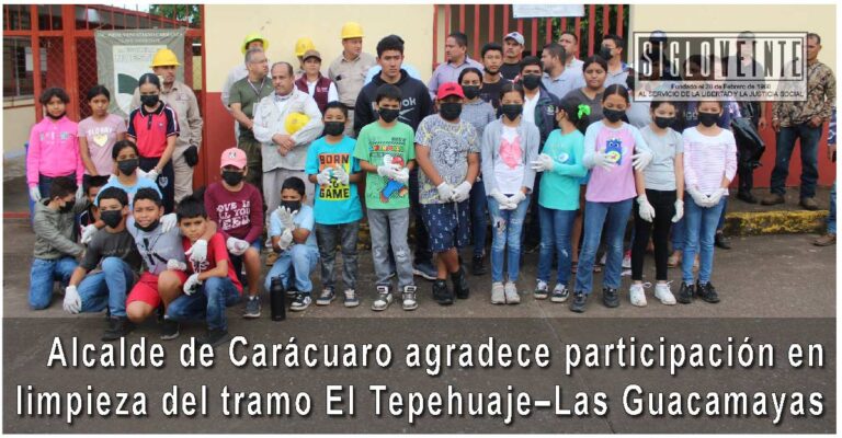Alcalde de Carácuaro agradece participación en limpieza del tramo El Tepehuaje–Las Guacamayas