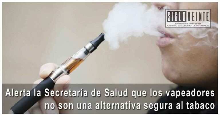 Alerta la Secretaría de Salud que los vapeadores no son una alternativa segura al tabaco