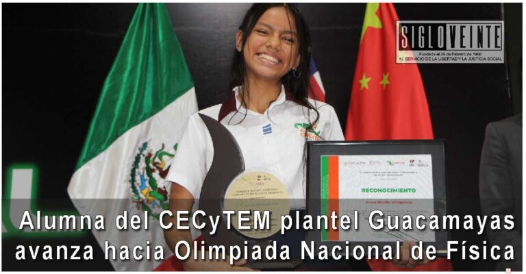 Alumna del CECyTEM plantel Guacamayas avanza hacia Olimpiada Nacional de Física