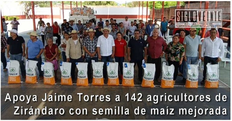 Apoya Jaime Torres a 142 agricultores de Zirándaro con semilla de maíz mejorada