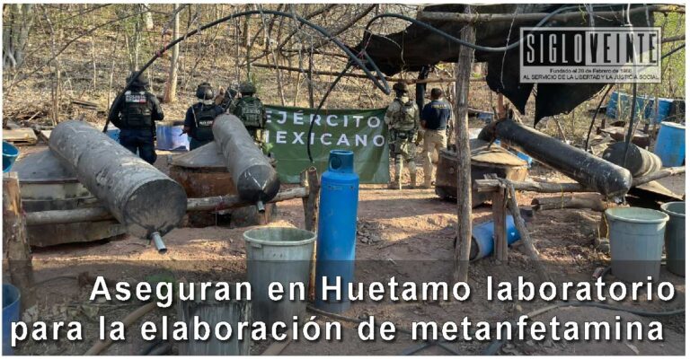 Aseguran en Huetamo laboratorio para la elaboración de metanfetamina