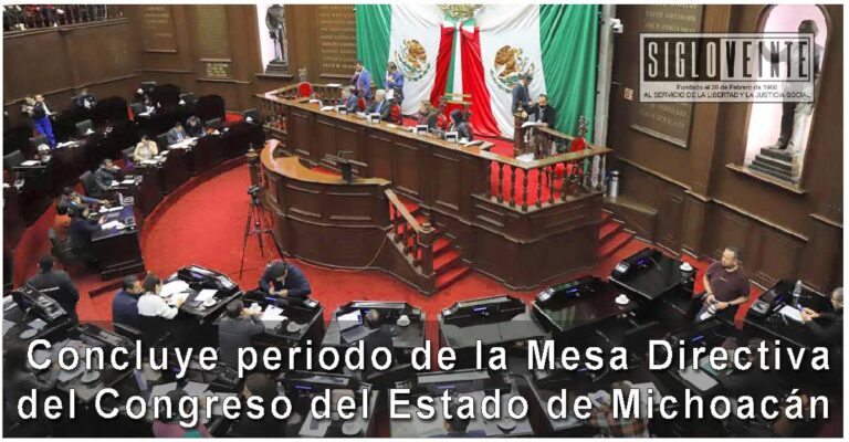 Concluye periodo de la Mesa Directiva del Congreso del Estado de Michoacán