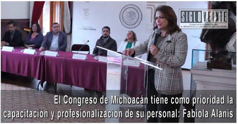El Congreso de Michoacán tiene como prioridad la capacitación y profesionalización de su personal: Fabiola Alanís