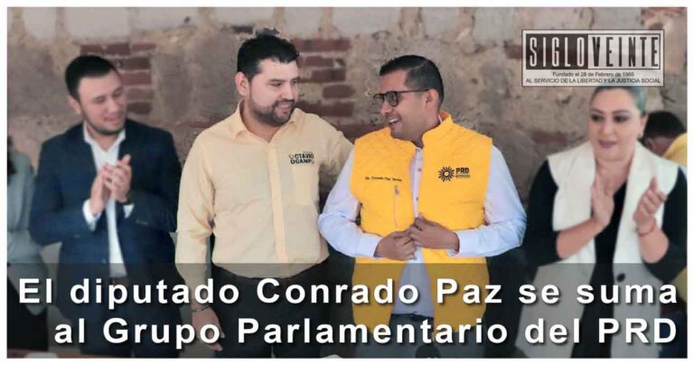 El diputado Conrado Paz se suma al Grupo Parlamentario del PRD