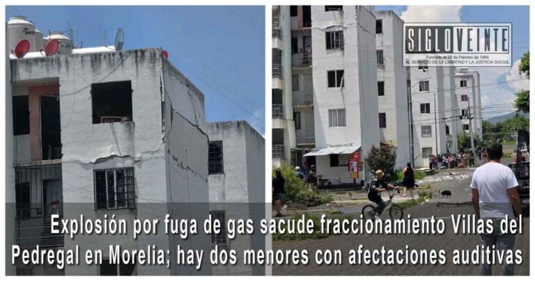 Explosión por fuga de gas sacude fraccionamiento Villas del Pedregal en Morelia; hay dos menores con afectaciones auditivas