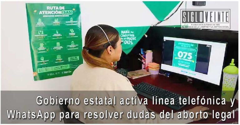 Gobierno estatal activa línea telefónica y WhatsApp para resolver dudas del aborto legal