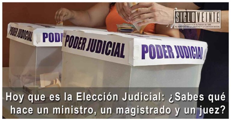 Hoy que es la Elección Judicial: ¿Sabes qué hace un ministro, un magistrado y un juez?