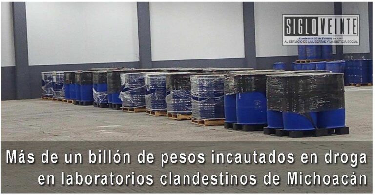 Más de un billón de pesos incautados en droga en laboratorios clandestinos de Michoacán