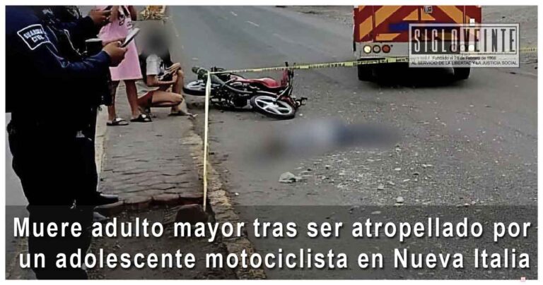 Muere adulto mayor tras ser atropellado por un adolescente motociclista en Nueva Italia