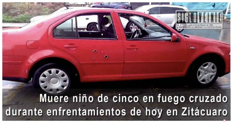 Muere niño de cinco en fuego cruzado durante enfrentamientos de hoy en Zitácuaro