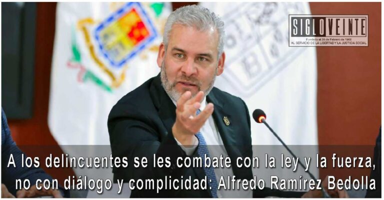 A los delincuentes se les combate con la ley y la fuerza, no con diálogo y complicidad: Alfredo Ramírez Bedolla