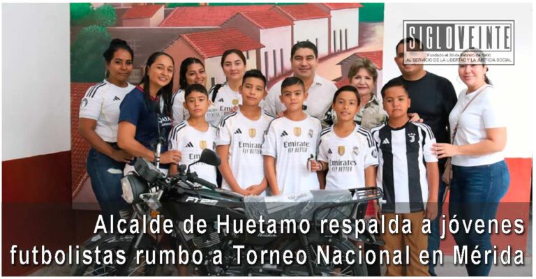 Alcalde de Huetamo respalda a jóvenes futbolistas rumbo a Torneo Nacional en Mérida