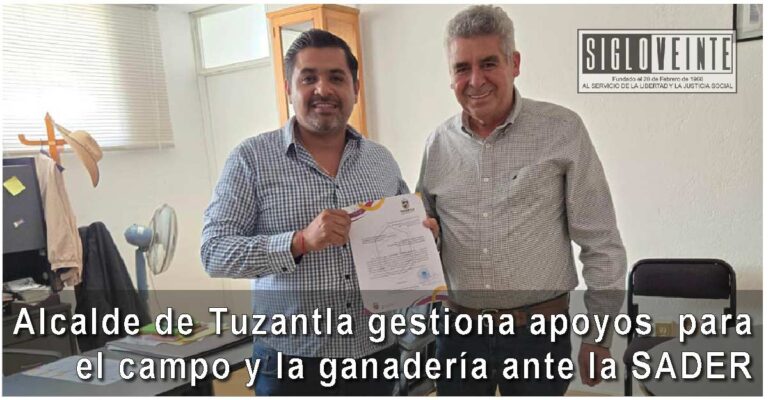 Alcalde de Tuzantla gestiona apoyos para el campo y la ganadería ante la SADER