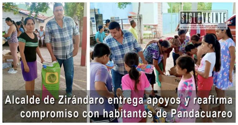Alcalde de Zirándaro entrega apoyos y reafirma compromiso con habitantes de Pandacuareo