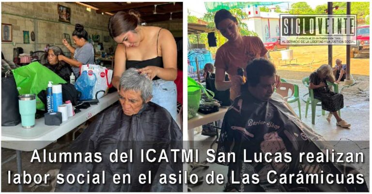 Alumnas del ICATMI San Lucas realizan labor social en asilo de Las Carámicuas