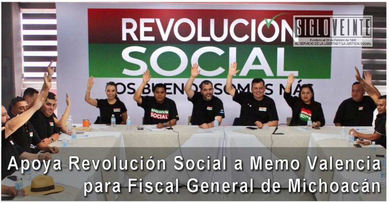 Apoya Revolución Social a Memo Valencia para Fiscal General de Michoacán