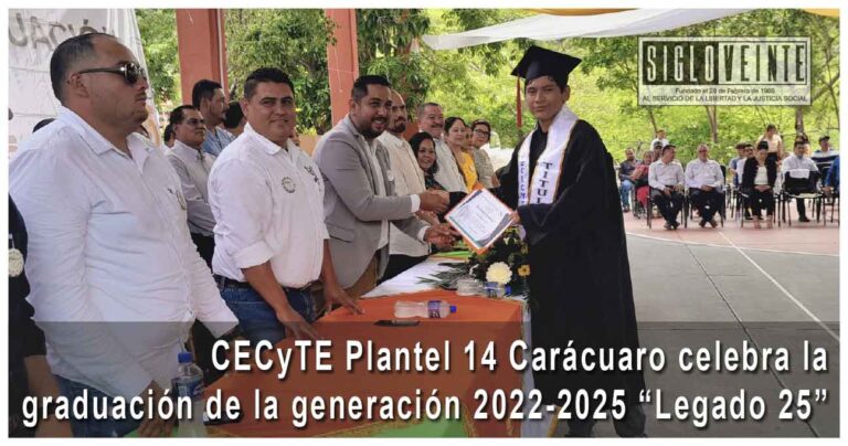 CECyTE Plantel 14 Carácuaro celebra la graduación de la generación 2022-2025 “Legado 25”