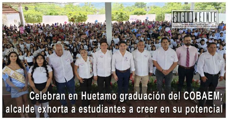 Celebran en Huetamo graduación del COBAEM; alcalde exhorta a estudiantes a creer en su potencial