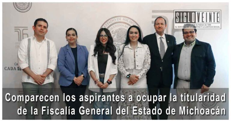 Comparecen los aspirantes a ocupar la titularidad de la Fiscalía General del Estado de Michoacán
