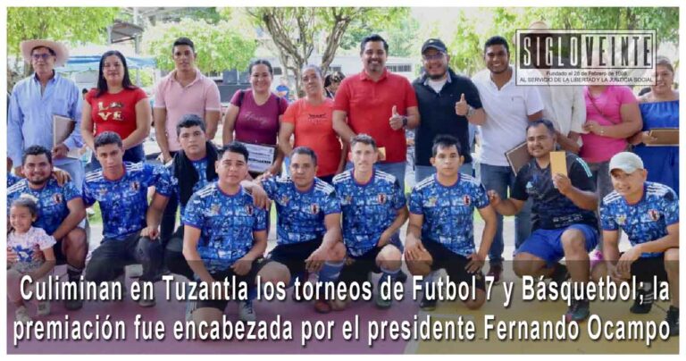 Culiminan en Tuzantla los torneos de Futbol 7 y Básquetbol; la premiación fue encabezada por el presidente Fernando Ocampo