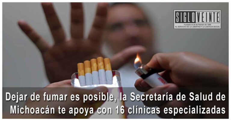 Dejar de fumar es posible, la Secretaría de Salud de Michoacán te apoya con 16 clínicas especializadas