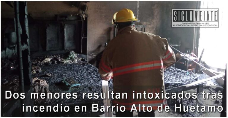 Dos menores resultan intoxicados tras incendio en Barrio Alto de Huetamo