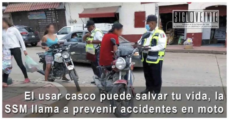 El usar casco puede salvar tu vida, la SSM llama a prevenir accidentes en moto