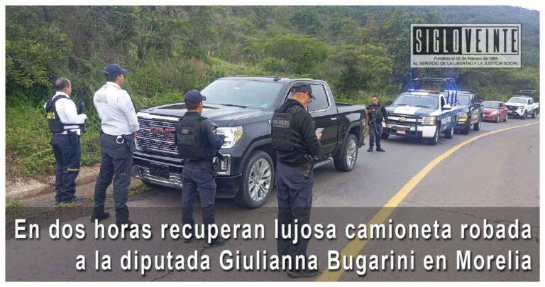 En dos horas recuperan lujosa camioneta robada a la diputada Giulianna Bugarini en Morelia