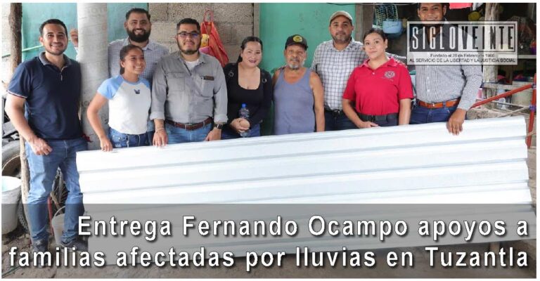 Entrega Fernando Ocampo apoyos a familias afectadas por lluvias en Tuzantla