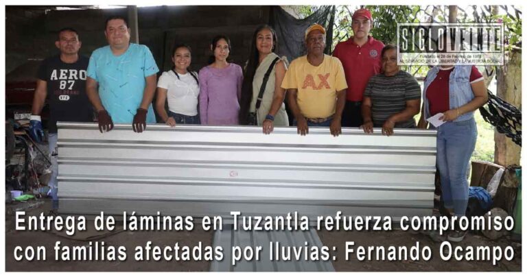 Entrega de láminas en Tuzantla refuerza compromiso con familias afectadas por lluvias: Fernando Ocampo