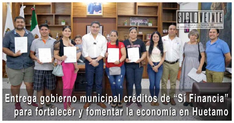 Entrega gobierno municipal créditos de “Sí Financia” para fortalecer y fomentar la economía en Huetamo
