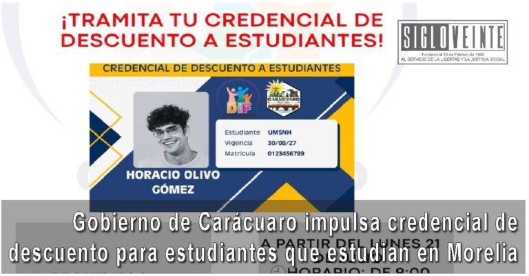 Gobierno de Carácuaro impulsa credencial de descuento para estudiantes que estudian en Morelia