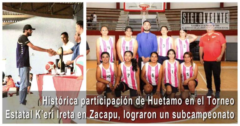 Histórica participación de Huetamo en el Torneo Estatal K’eri Ireta en Zacapu, lograron un subcampeonato