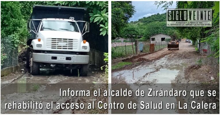 Informa el alcalde de Zirándaro que se rehabilitó el acceso al Centro de Salud en La Calera