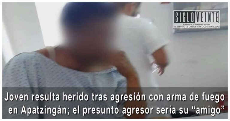 Joven resulta herido tras agresión con arma de fuego en Apatzingán; el presunto agresor sería su “amigo”