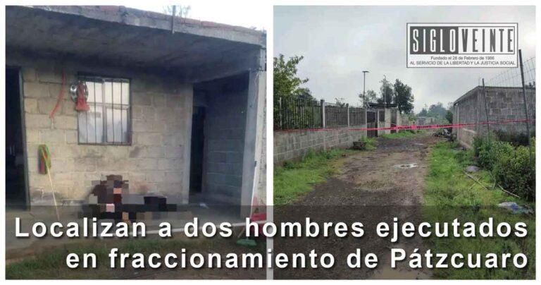 Localizan a dos hombres ejecutados en fraccionamiento de Pátzcuaro
