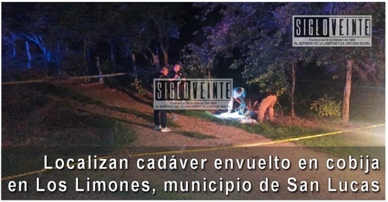 Localizan cadáver envuelto en cobija en Los Limones, municipio de San Lucas