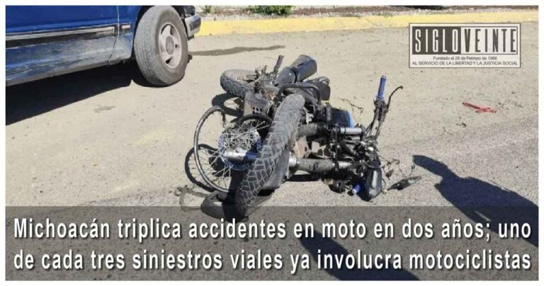Michoacán triplica accidentes en moto en dos años; uno de cada tres siniestros viales ya involucra motociclistas