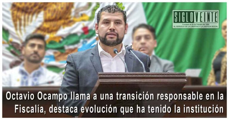 Octavio Ocampo llama a una transición responsable en la Fiscalía, destaca evolución que ha tenido la institución