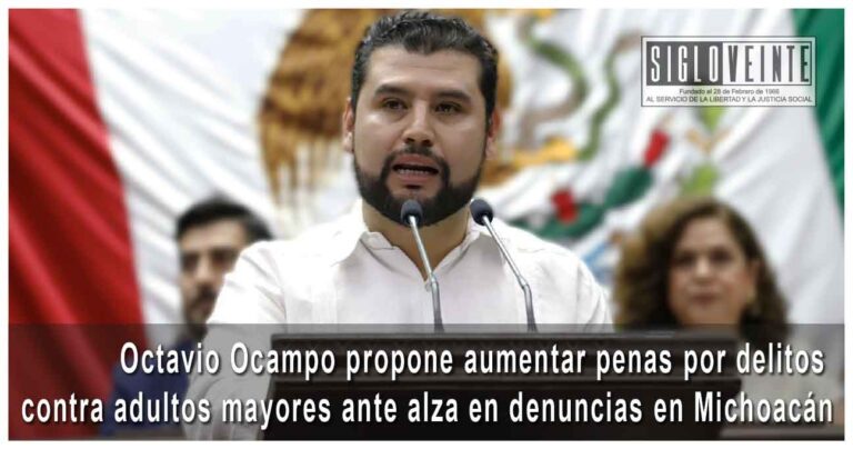 Octavio Ocampo propone aumentar penas por delitos contra adultos mayores ante alza en denuncias en Michoacán