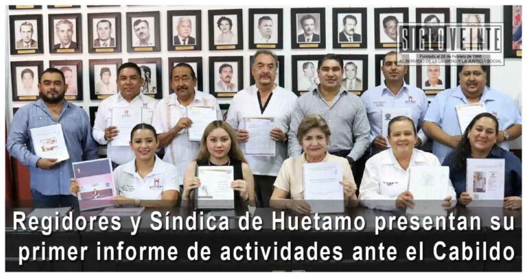 Regidores y Síndica de Huetamo presentan su primer informe de actividades ante el Cabildo