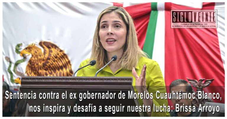 Sentencia contra el ex gobernador de Morelos Cuauhtémoc Blanco, nos inspira y desafía a seguir nuestra lucha: Brissa Arroyo
