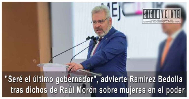 «Seré el último gobernador», advierte Ramírez Bedolla tras dichos de Raúl Morón sobre mujeres en el poder