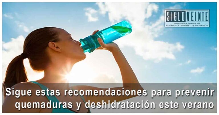 Sigue estas recomendaciones para prevenir quemaduras y deshidratación este verano