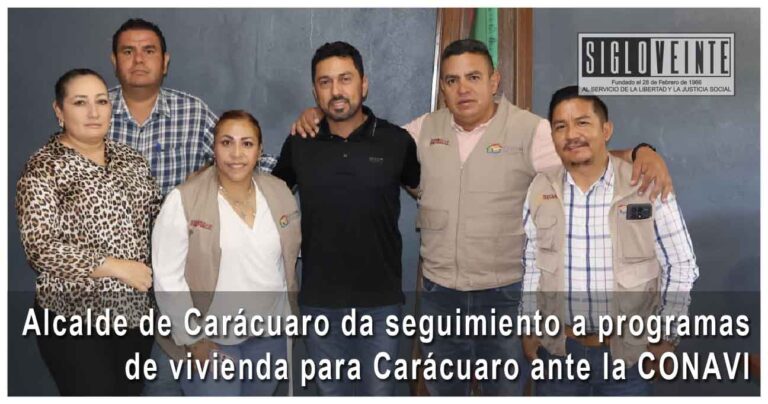 Alcalde de Carácuaro da seguimiento a programas de vivienda para Carácuaro ante la CONAVI