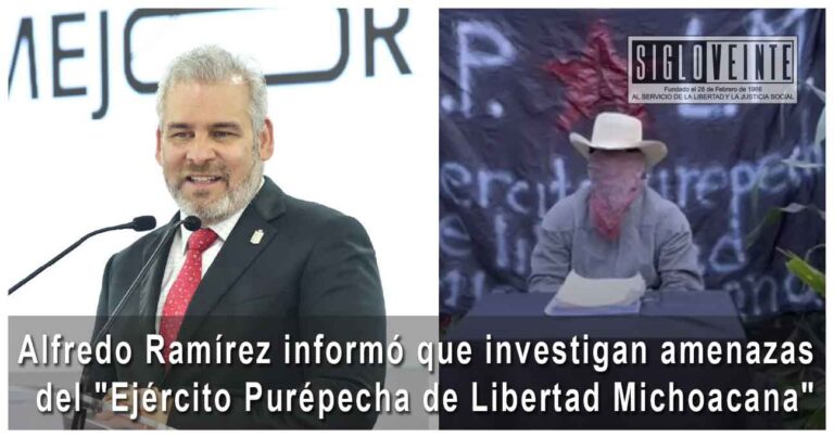 Alfredo Ramírez informó que investigan amenazas del «Ejército Purépecha de Libertad Michoacana»