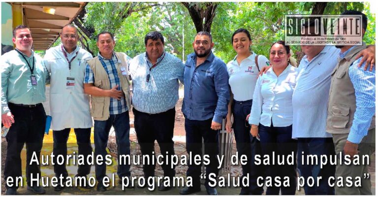 Autoriades municipales y de salud impulsan en Huetamo el programa “Salud casa por casa”