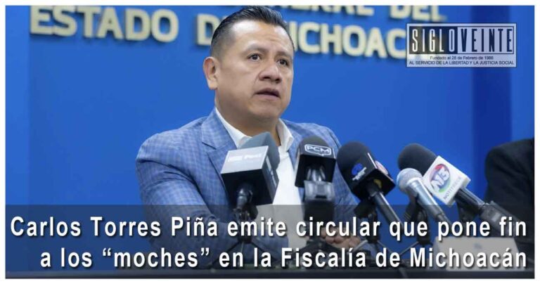 Carlos Torres Piña emite circular que pone fin a los “moches” en la Fiscalía de Michoacán