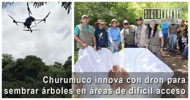 Churumuco innova con dron para sembrar árboles en áreas de difícil acceso